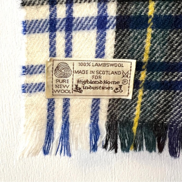 Clan Gordon Tartan Wool Scarf Highland Home Industries Vintage Wool Scotland - Picture 2 of 7